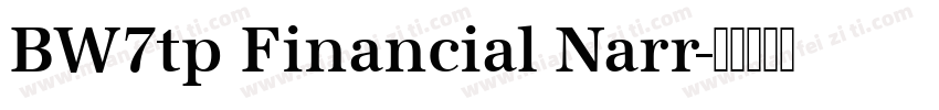BW7tp Financial Narr字体转换